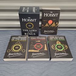 The Hobbit, Lord Of The Rings Trilogy Book Set, JRR Tolkien 