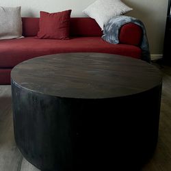 Meva dark brown round coffee table