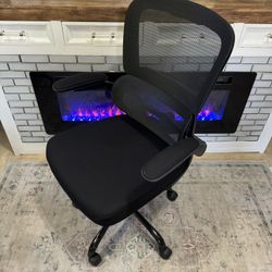 black nylon mesh ergonomic office desk chair 
