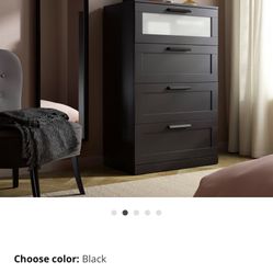 Black IKEA Brimnes 4 Drawer Dresser 