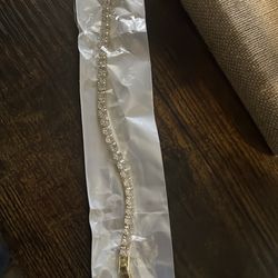 Hzman 14k gold plated tennis bracelet