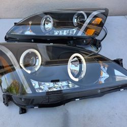 03-07 Honda Accord LED DRL Projector Headlights Luces Focos Micas Faros Faroles Headlamps 