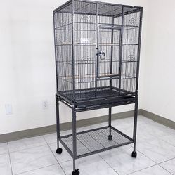 (New in box) $95 Large 53” Bird Cage for Parakeet Parrot Cockatiel Canary Finch Lovebird, Size 24x17x53”