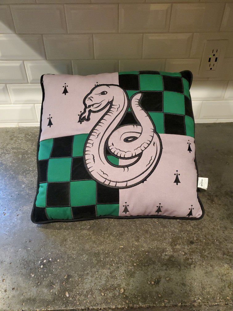 Harry Potter Slytherin pillow new w/out tags