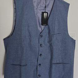 Chaleco De Traje Para Hombre De Vestir Medida 3XL Color Azul 