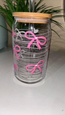 Valentines Pink Bow Cup