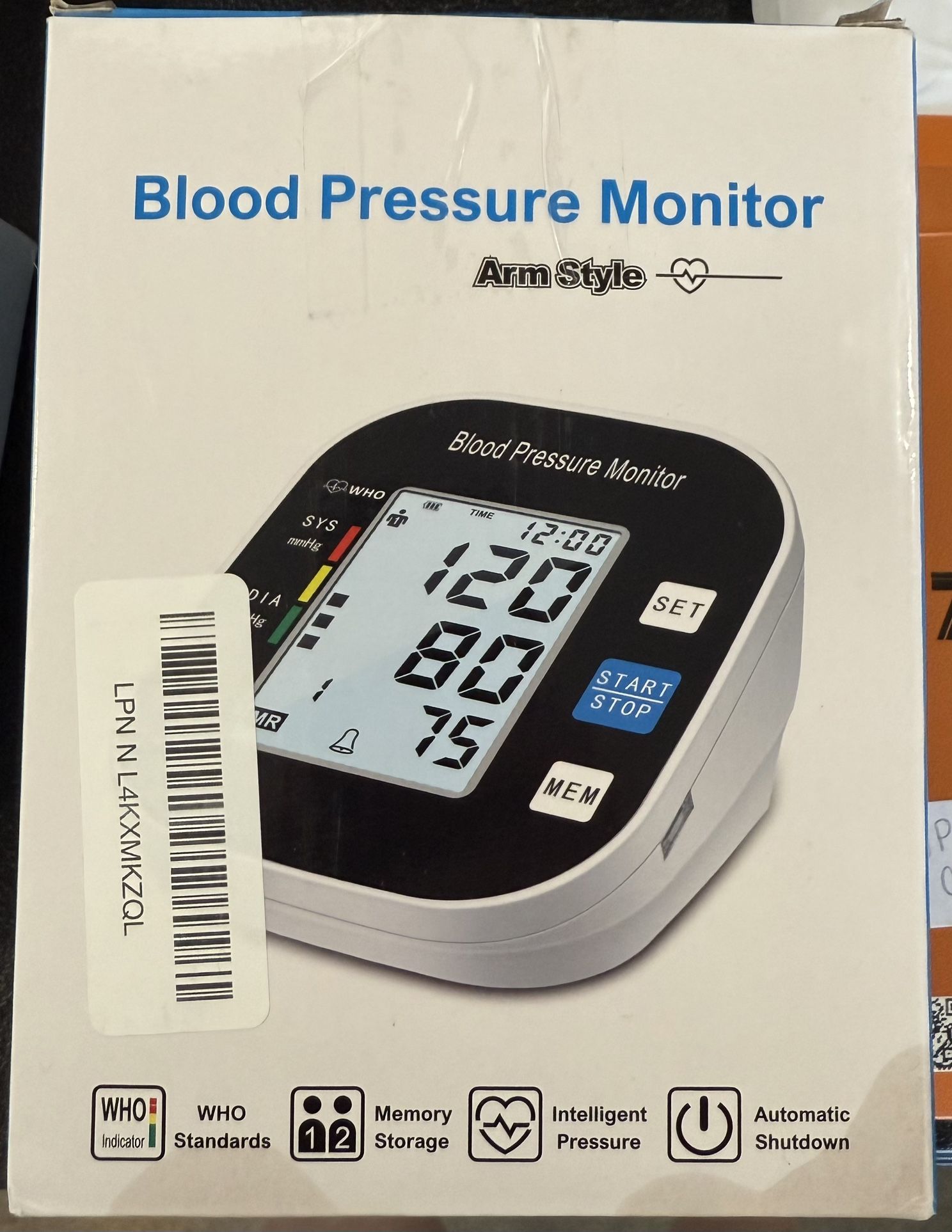 Blood pressure monitor for arm