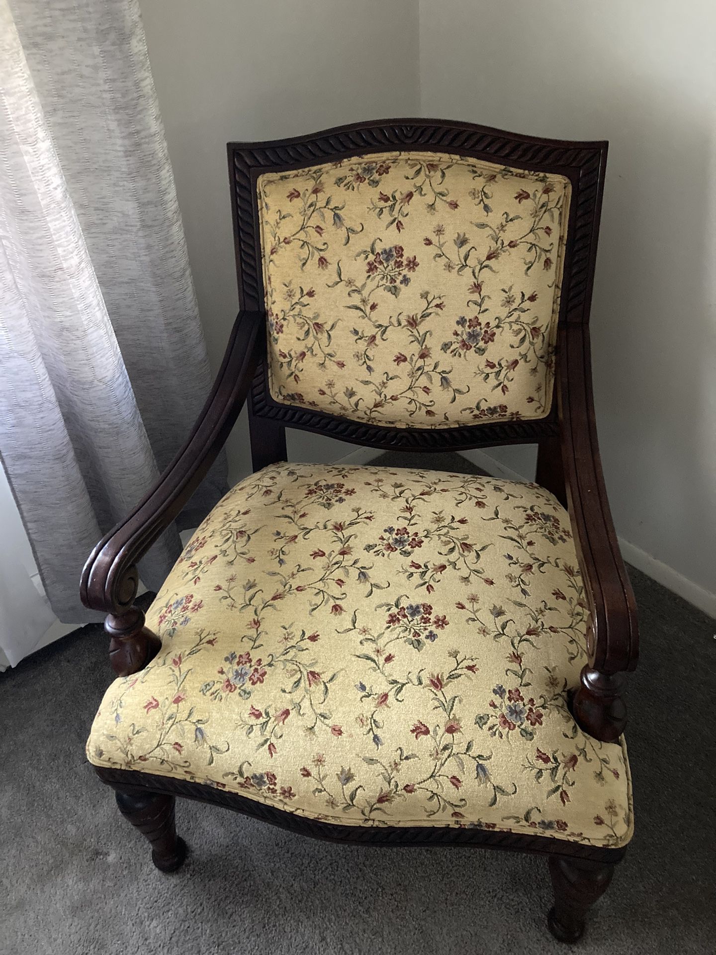 Chair Wood And Upholstered 