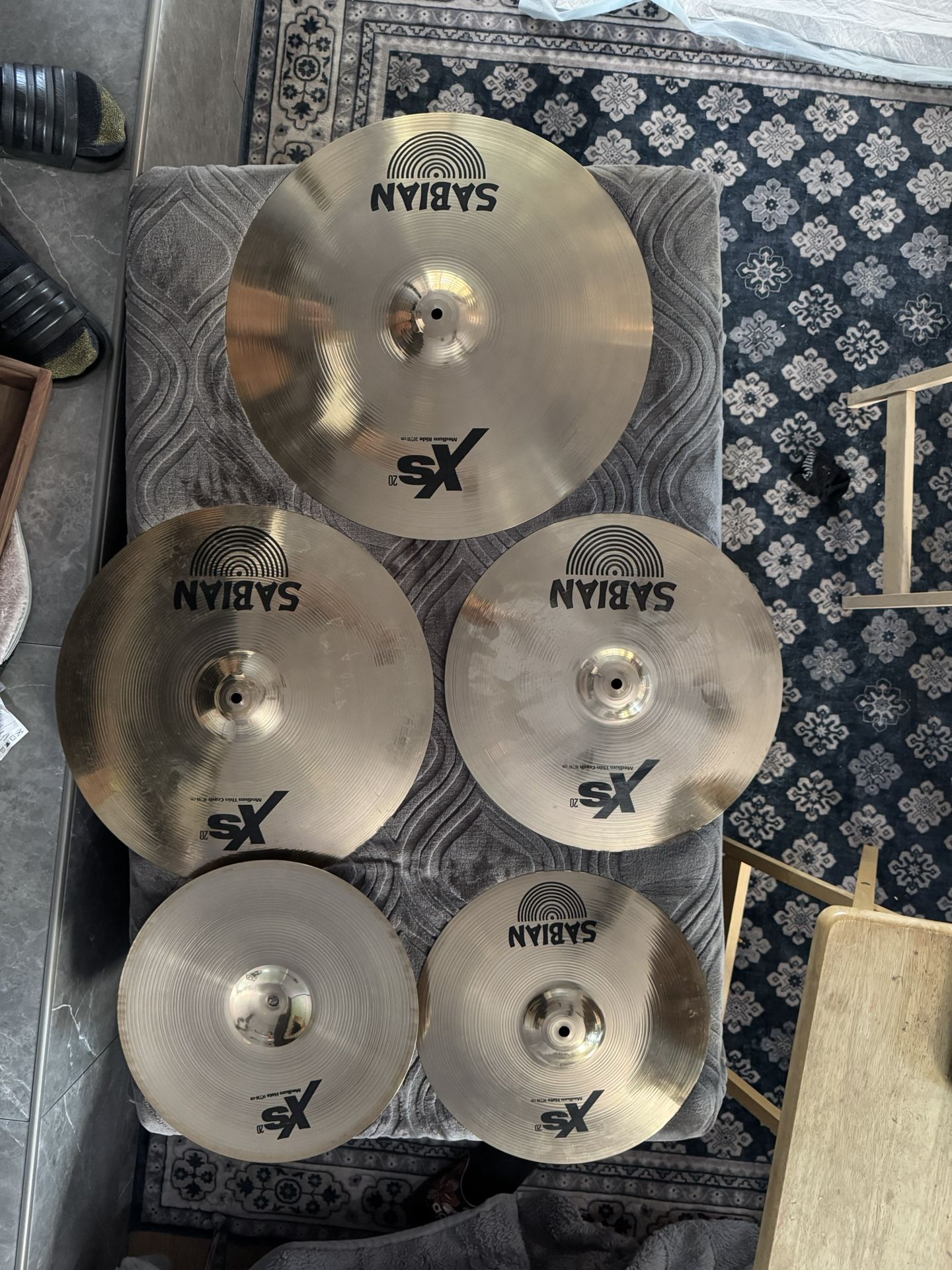 Sabian XS20 cymbals Medium Hi Hat Pair And Ride