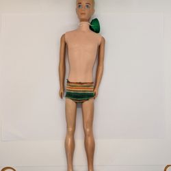 1960's Painted Hair Skin Diver Ken Doll