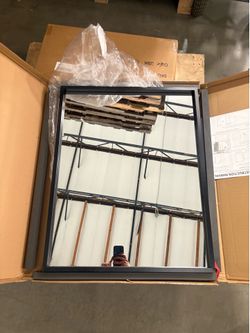 24x30 black frame mirror