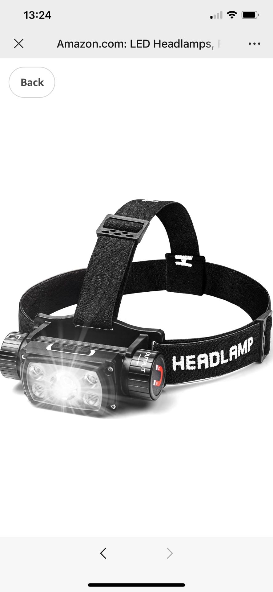 Brand New LED Headlamps, Rechargeable Head lamp Flashlight, 1000 Lumens Waterproof Headlight with 6 Modes & Adjustable Headband, Lightweight and R