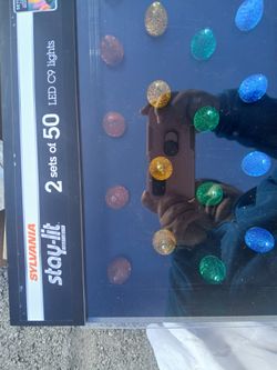 New SYLVANIA stay-lit, 2 sets of 50 LED C9 lights each Box. 4 Boxes available. 