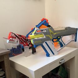 Three Nerf guns