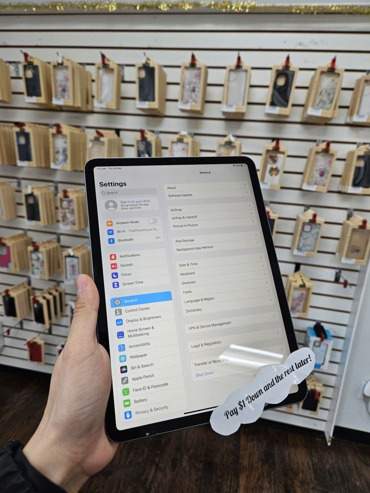 Apple IPad Pro 11 3rd Generation Tablet - $1 To Take it Home same Day and Pay the Rest later!