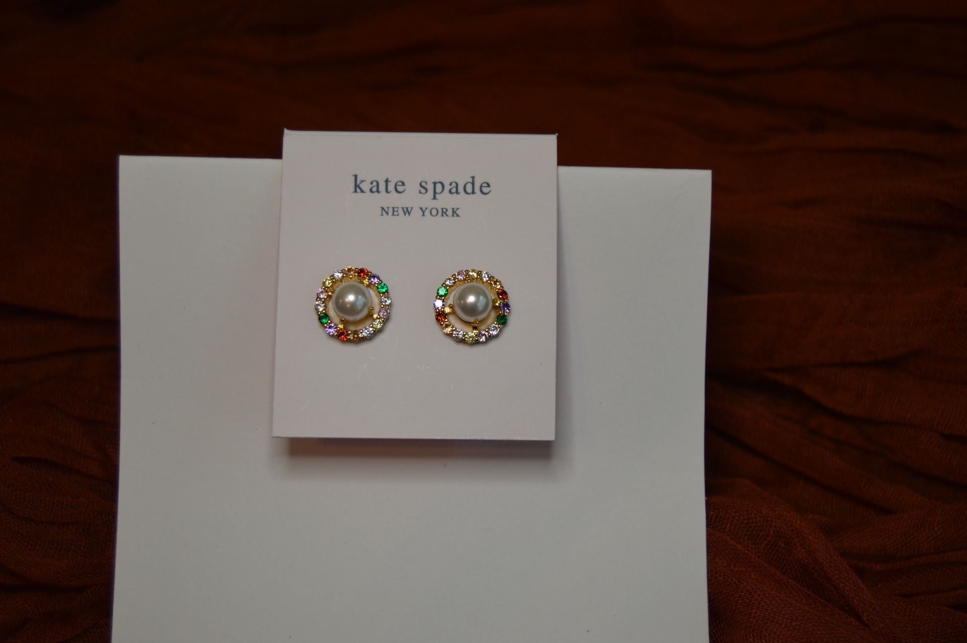 Kate Spade Pearl Rhinestone Earrings