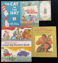 Children's Book Lot (6): Cat in the Hat, Dr Doolittle, Scarry