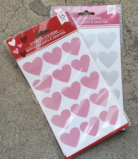 Heart lottery scratchers
