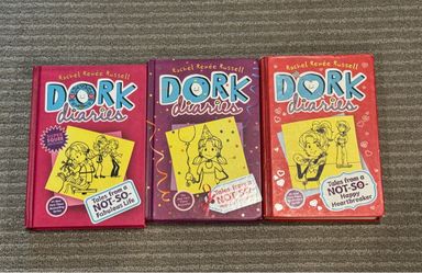 Dork Diaries Hardcover Books, Set of 3, #s 1,2, & 6