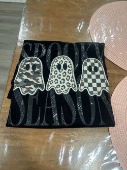 Black spooky season Halloween t shirt