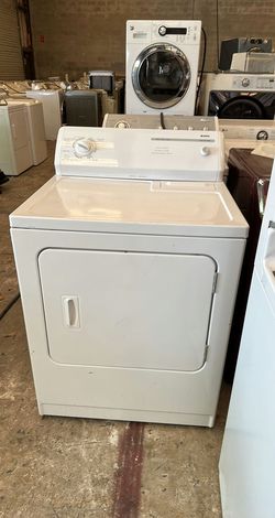 White Kenmore Dryer with AutoDry Feature