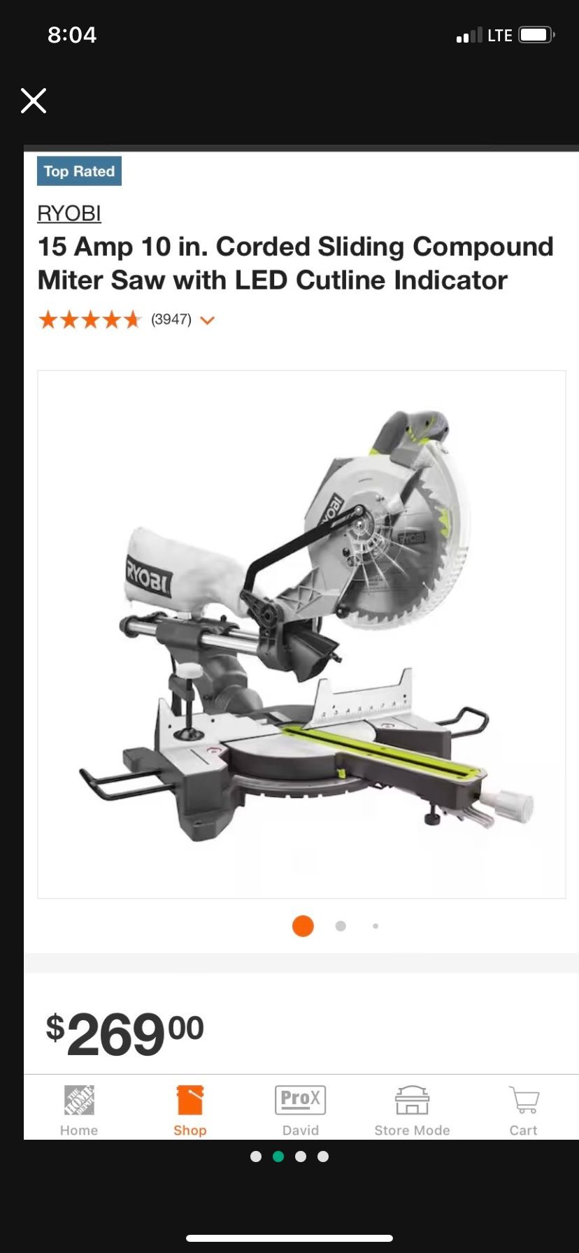 Miter Saw Rioby 10 Inches Deslizante