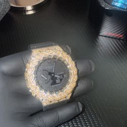 Iced Out Casio G-Shock GA-2100 CasiOak VVS1 Moissanite Bust Down Watch