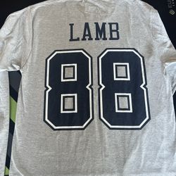 New W/Tag Men’s Medium Dallas Cowboys CD Lamb Long sleeve Shirt