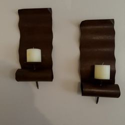 Rustic Metal Candle Holders