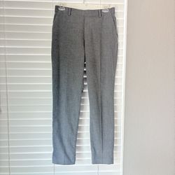 Uniqlo Women’s Trousers Size S Gray Dress Pants Elastic Waist 27” Mid-rise