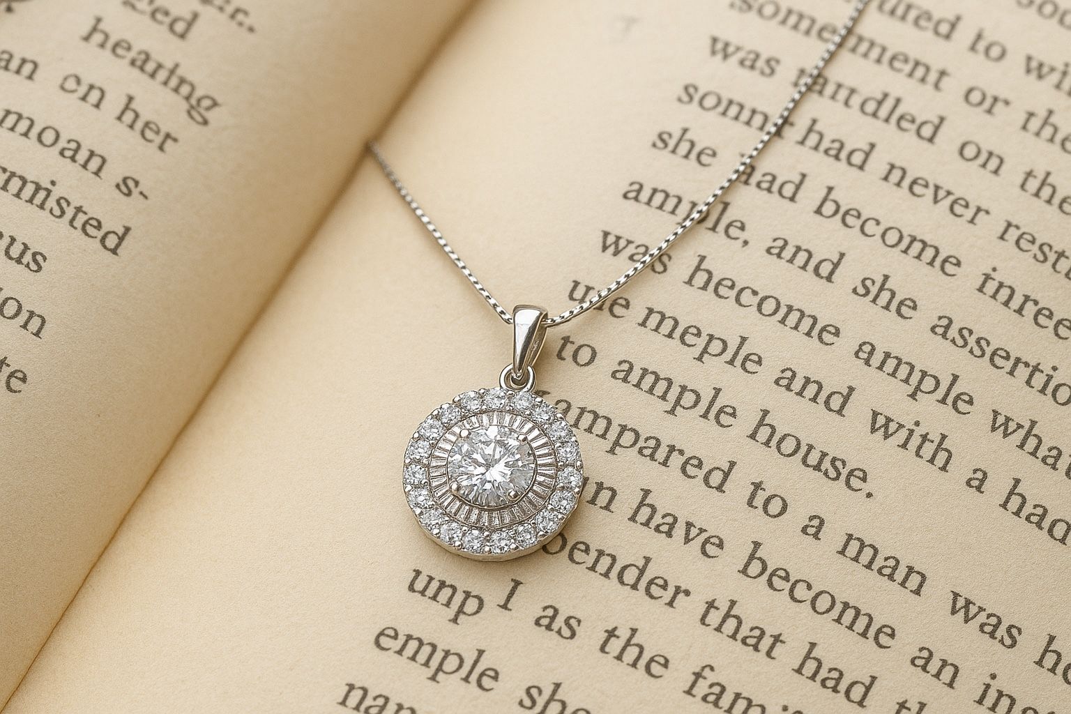 925 Sterling Silver Chain With Cvd Lab Grown Tiny Diamonds