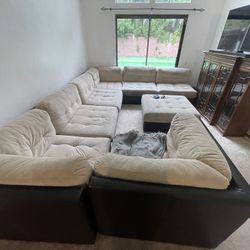 Ashley Big Comfy 7-piece Sectional Couch Set