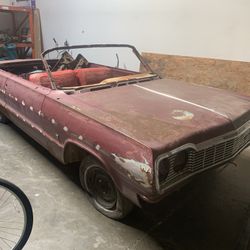 1964 Impala Convertible – Solid Project, Clean Title, All Metal Work Done
