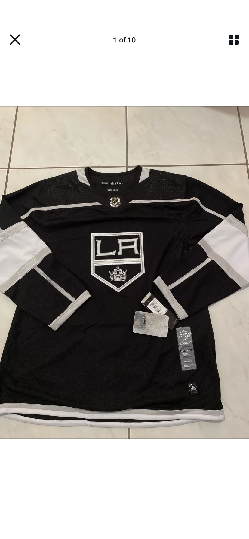 ADIDAS NHL LOS ANGELES KINGS AUTHENTIC JERSEY MENS NWT SIZE 46