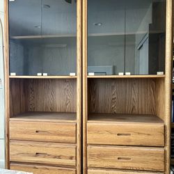 Two Solid Oak Bookshelves 