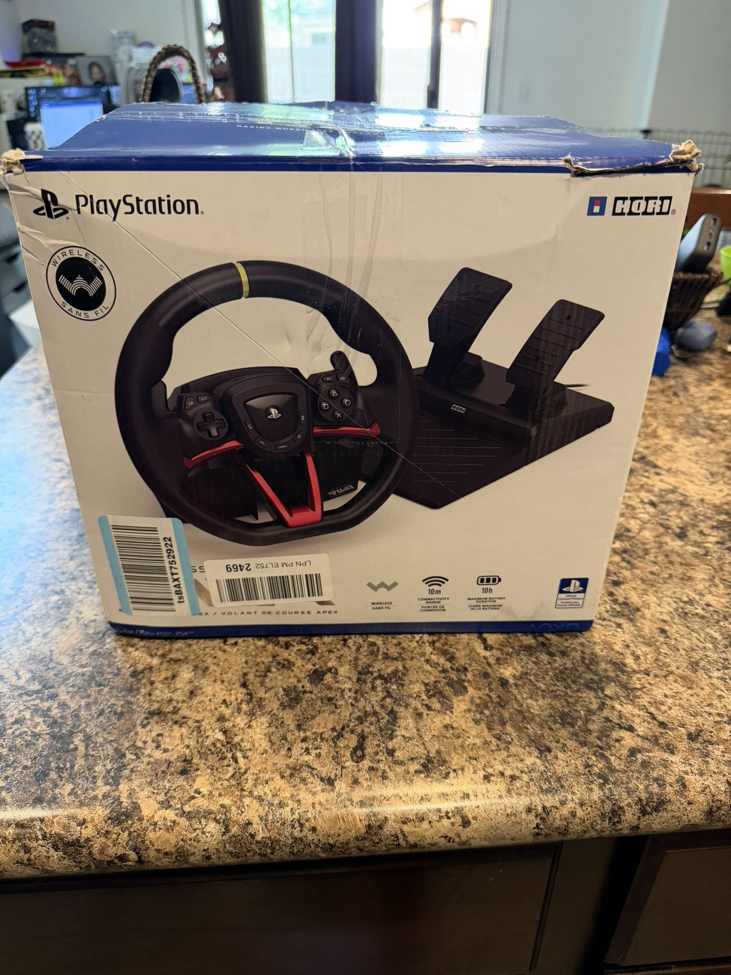 HORI Wireless Racing Wheel Apex for Playstation 5, PlayStation 4 and Windows 11/10