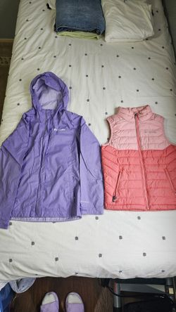 Columbia Waterproof Rain Jacket And West For Girls 