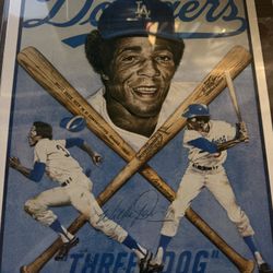 Willie Davis 31 Game Hitting Streak Mini Poster