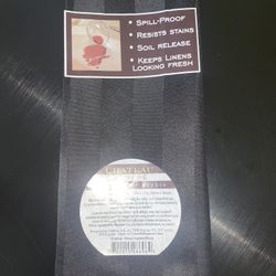 NEW Cloth Napkins Black Chateau Stripe Microfiber Set Of 6 Spill Proof