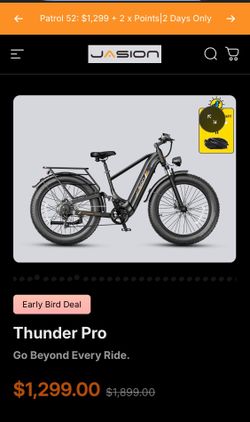 Jasion thunder pro full suspension ebike 26x4