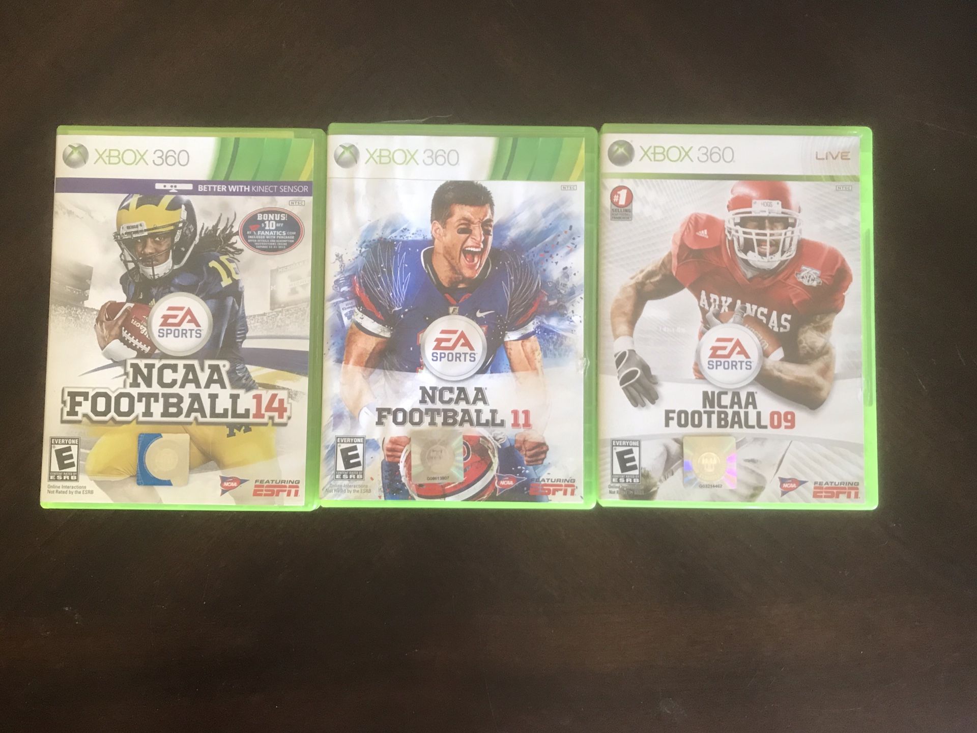 NCAA Football Games Xbox 360