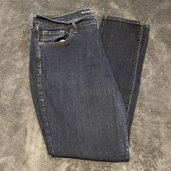 Women’s Old Navy Curvy Profile Mid-Rise Stretch Blue Jeans Size 12 Regular.