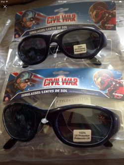 2- Marvel Captain America Civil war, Boys Sunglasses , Brand New