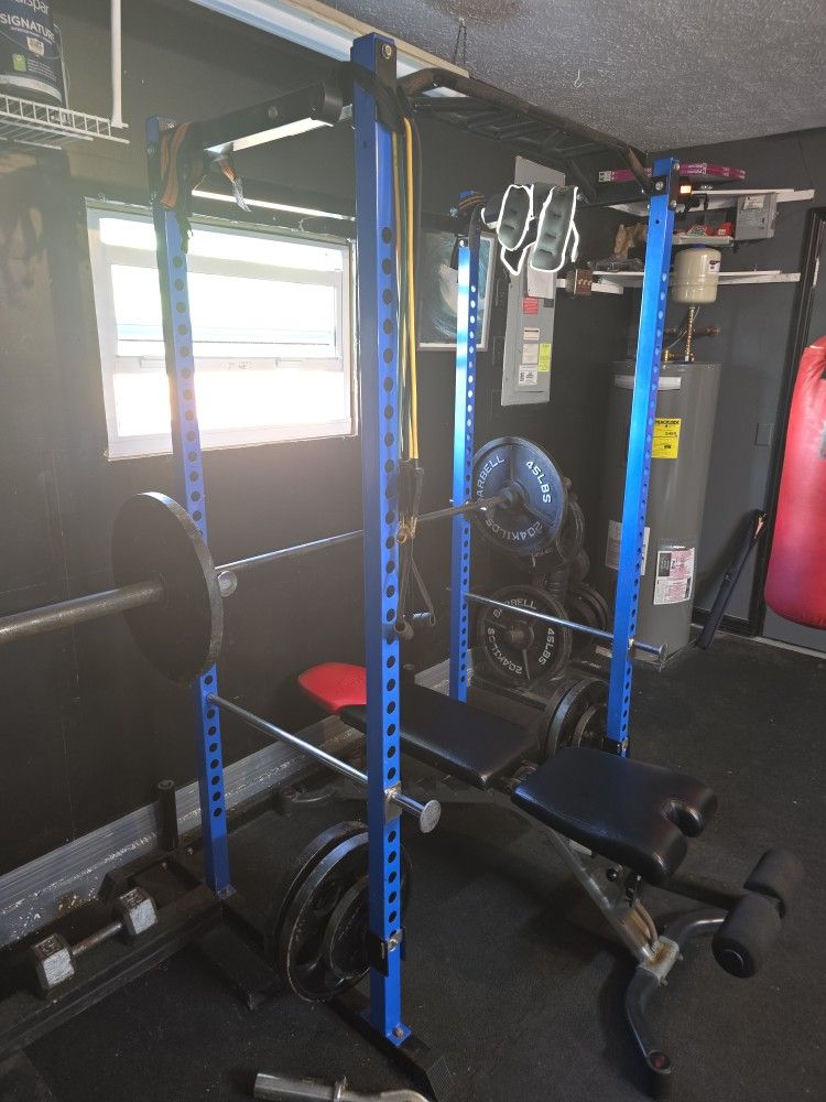 Gym Weights And Squat Rack