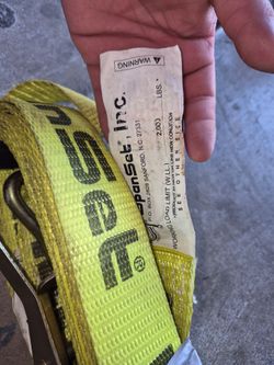 Spanset ratchet strap with hooks