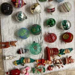 Vintage Shiny Bright Mercury Ornaments And Othe Vintage Decor