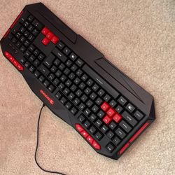 clean gaming keyboard black red iBuypower