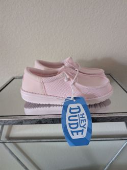 Hey dude pink shoes