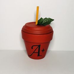 Teacher Appreciation Week Red Apple Terra Cotta Candy Jar