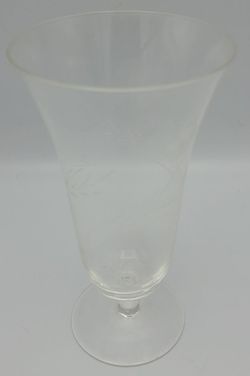 Vintage Etched Trumpet Champagne Flute